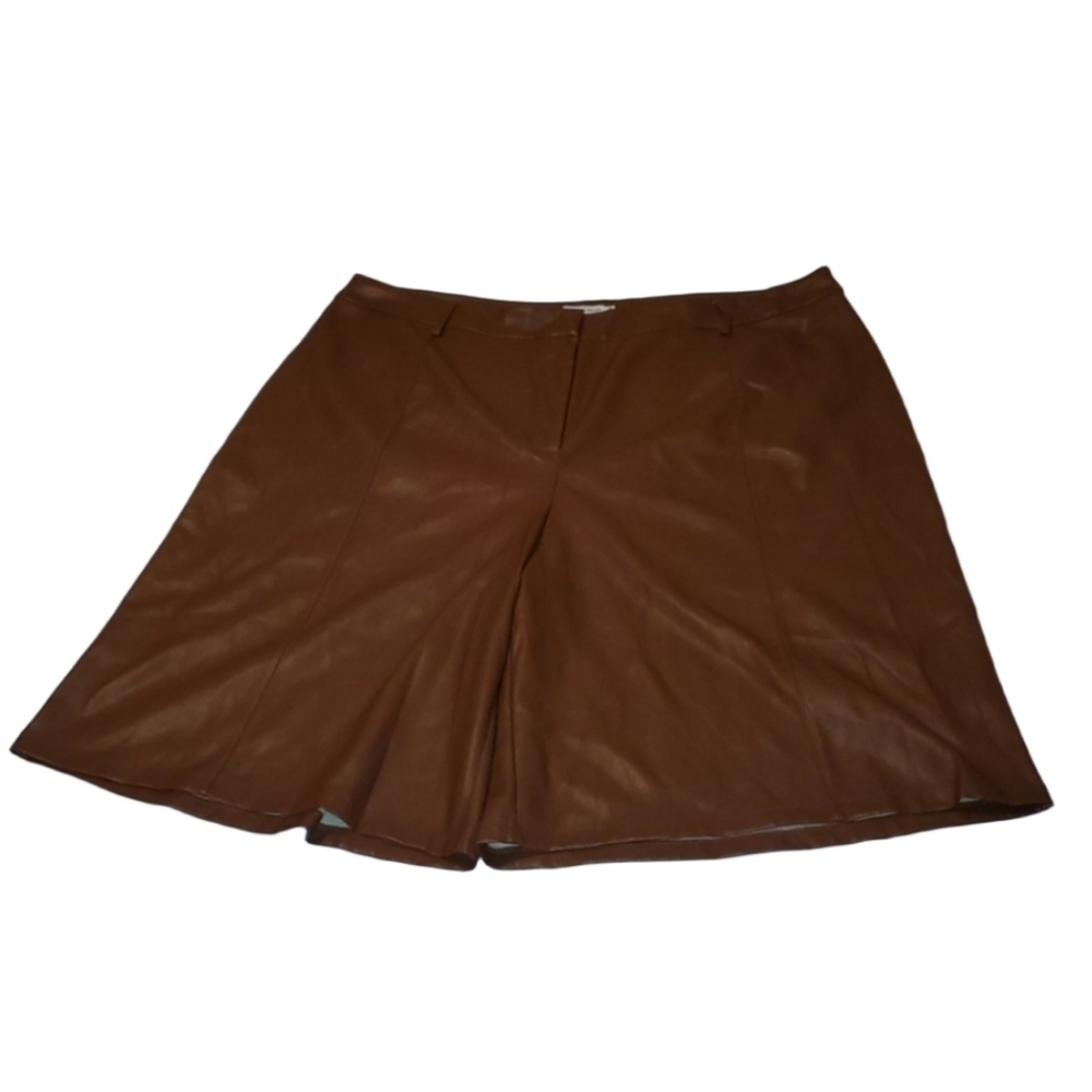Avec Les Filles Anthropologie Davina Faux Leather Culottes Size 3X